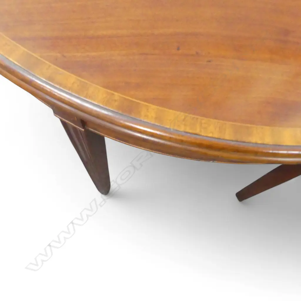 ANTIQUE DEMI LUNE FOLD OVER TOP CARD TABLE 910x450x715mm Image 1++