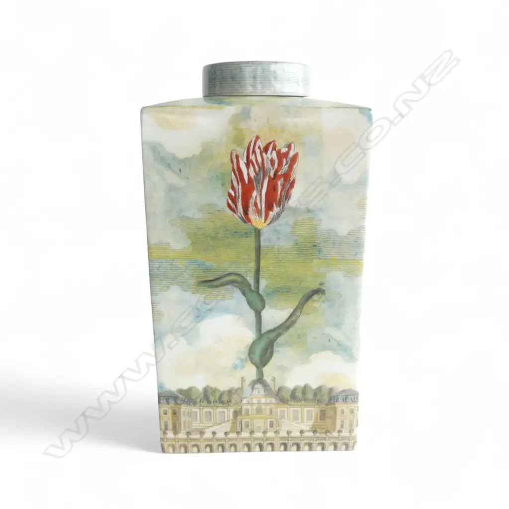 A JOHN DERAIN LIDDED PORCELAIN JAR 380mm (H) Image 1++