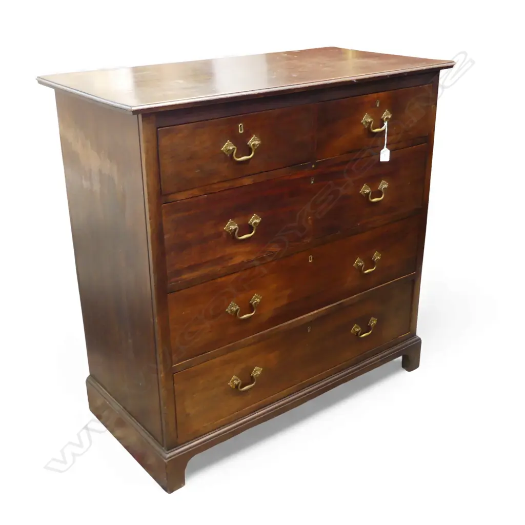 GEORGIAN MAHOGANY CHEST OF DRAWERS top marked 1060x525x1040mm Image 1++