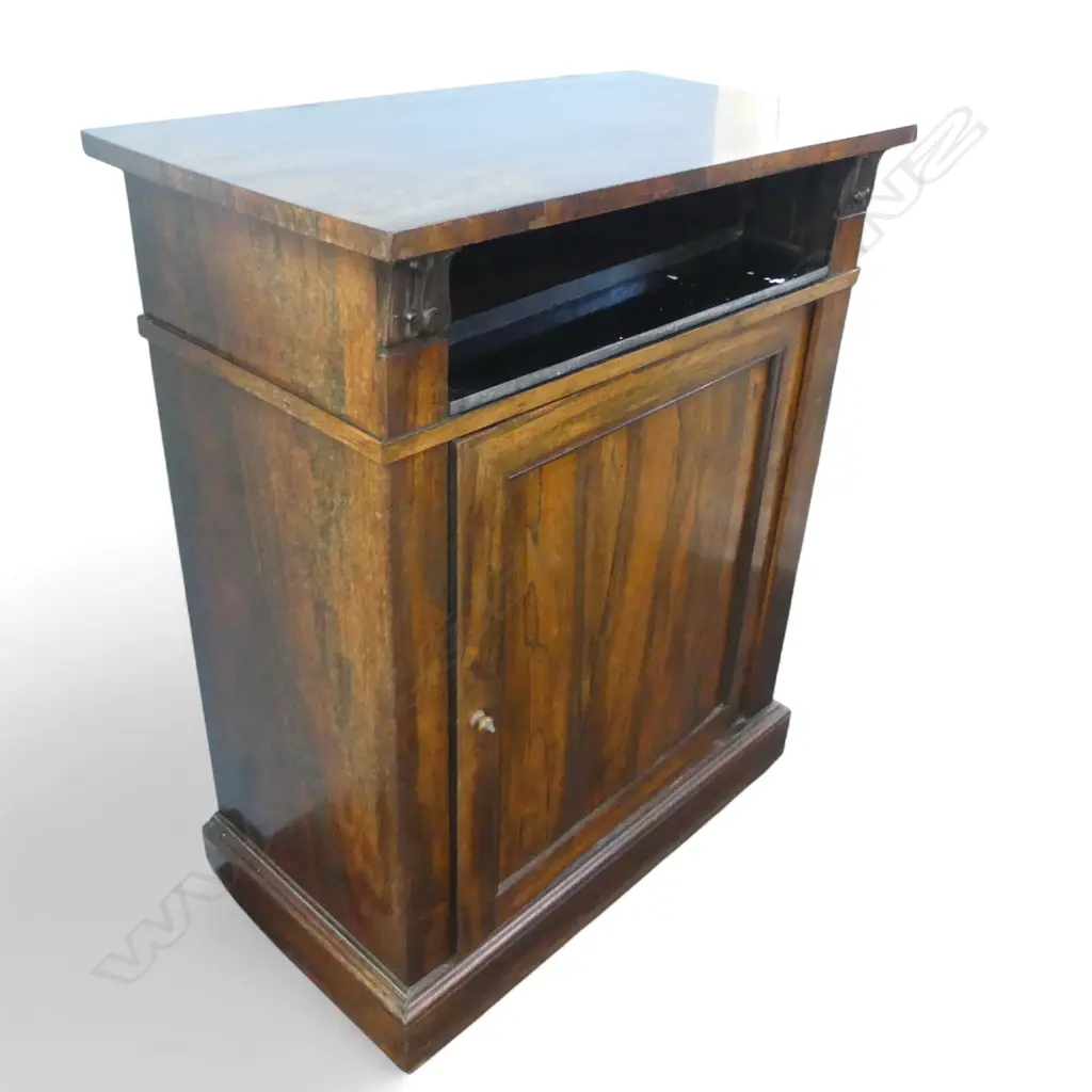 19thC ROSEWOOD CUPBOARD CONVERTED TO STEREO CABINET 780x430x960mm Image 1++