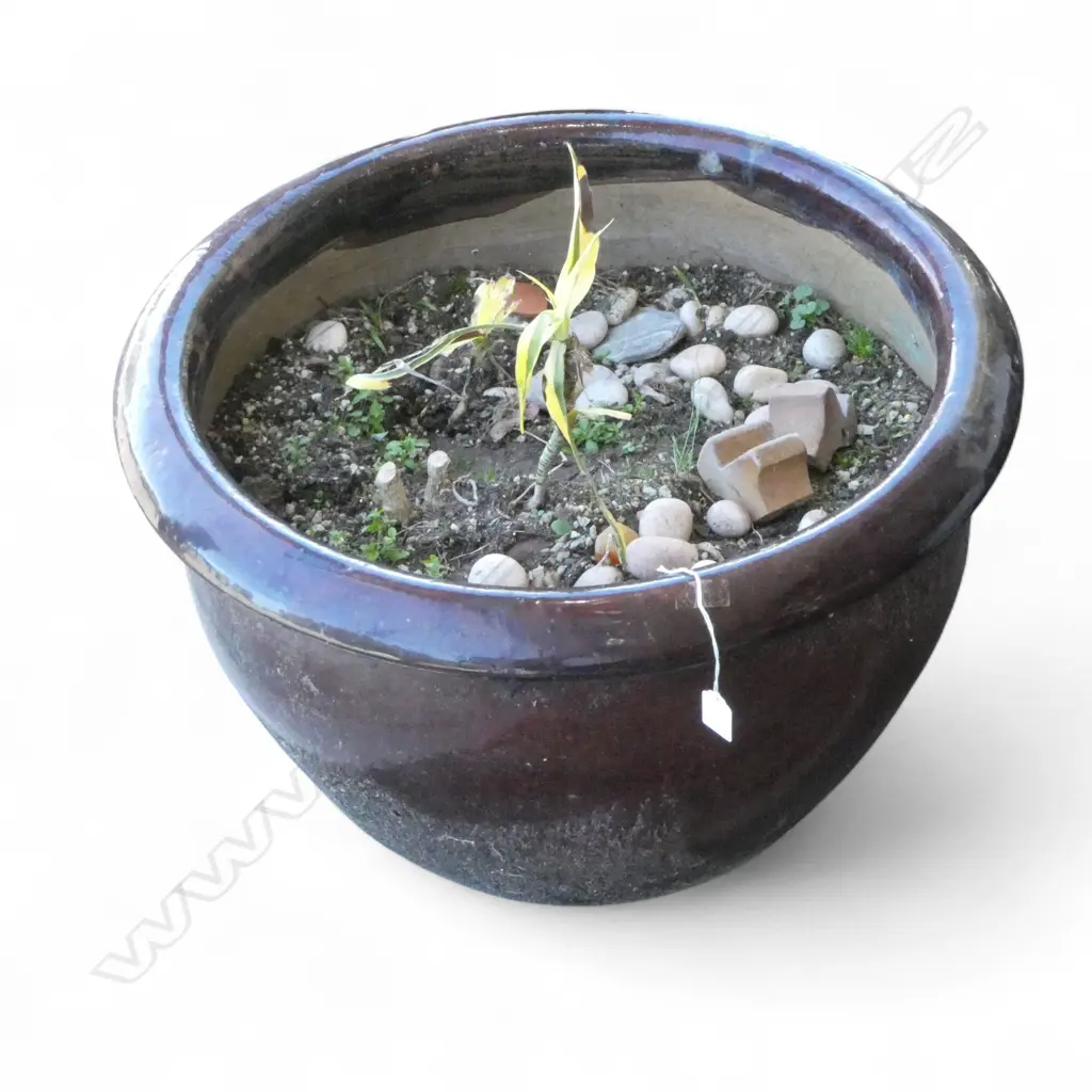 LARGE GLAZED GARDEN POT Dia.660mm Image 1++