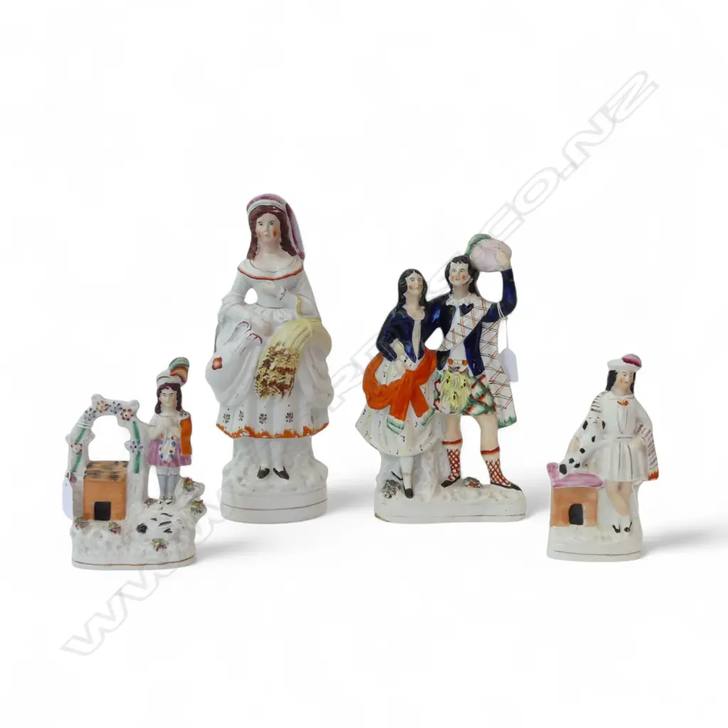 4 STAFFORDSHIRE FLATBACKS faults, various sizes H.340mm Image 1++