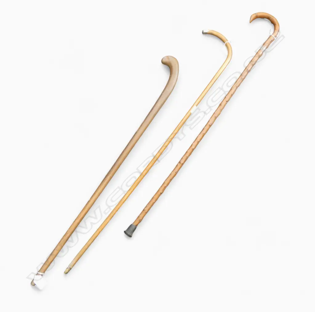 3 VINTAGE WALKINGSTICKS 1 S/SILVER TIP 1 S/SILVER BAND  Image 1++