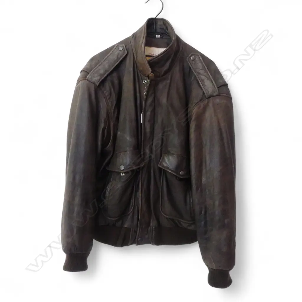 1990s LEATHER JACKET; HARD ROCK CAFE NEW YORK SIZE XL Image 1++