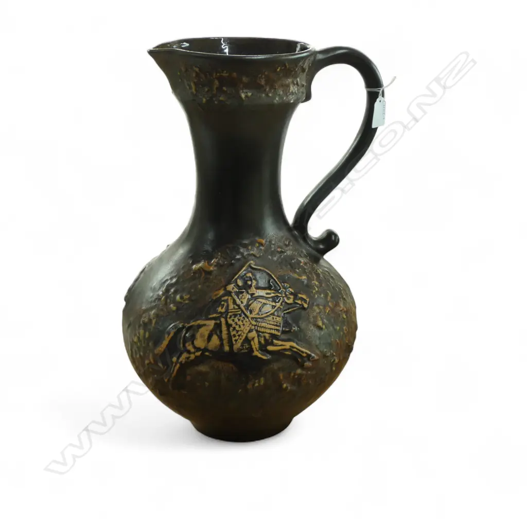 LG WEST GERMAN FLOOR VASE HUNTING decoration H.490mm Image 1++