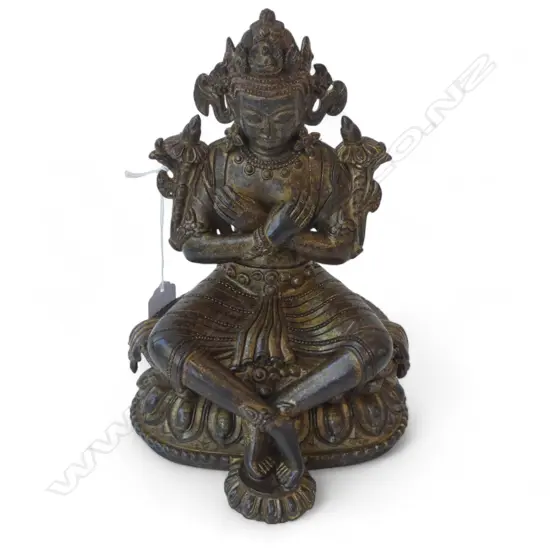 ORIENTAL GILT METAL FIGURE H.250mm