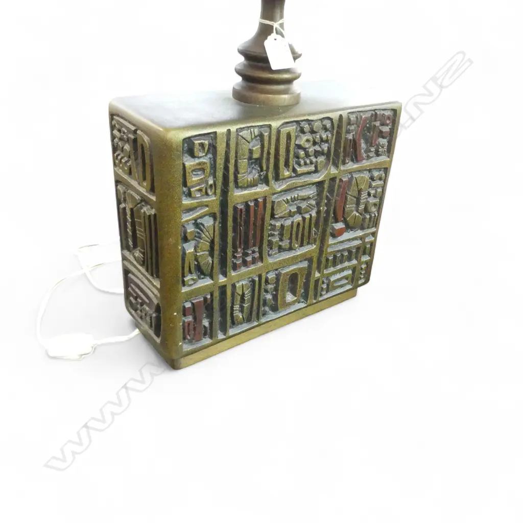 RETRO / MID CENTURY TABLE LAMP, PAINTED PLASTER BASE H.780mm Image 1++