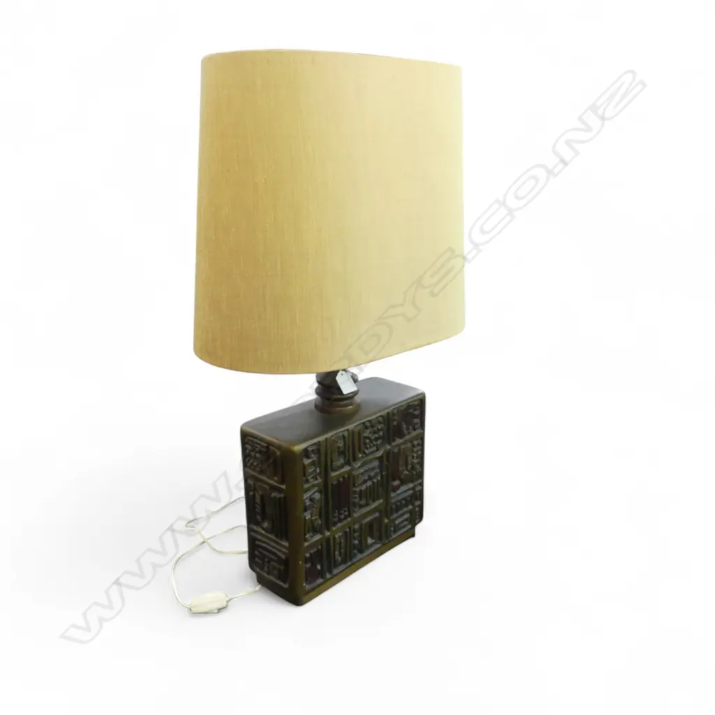 RETRO / MID CENTURY TABLE LAMP, PAINTED PLASTER BASE H.780mm Image 1++