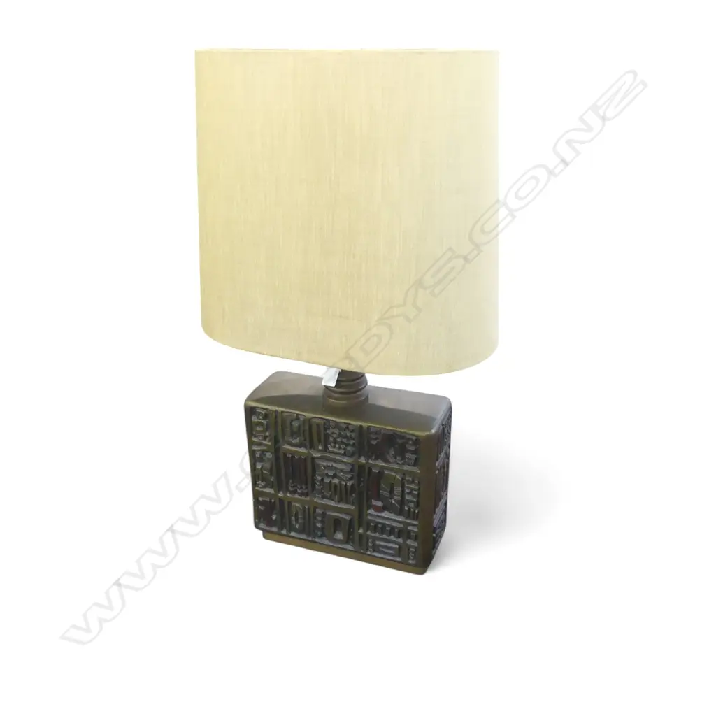 RETRO / MID CENTURY TABLE LAMP, PAINTED PLASTER BASE H.780mm Image 1++
