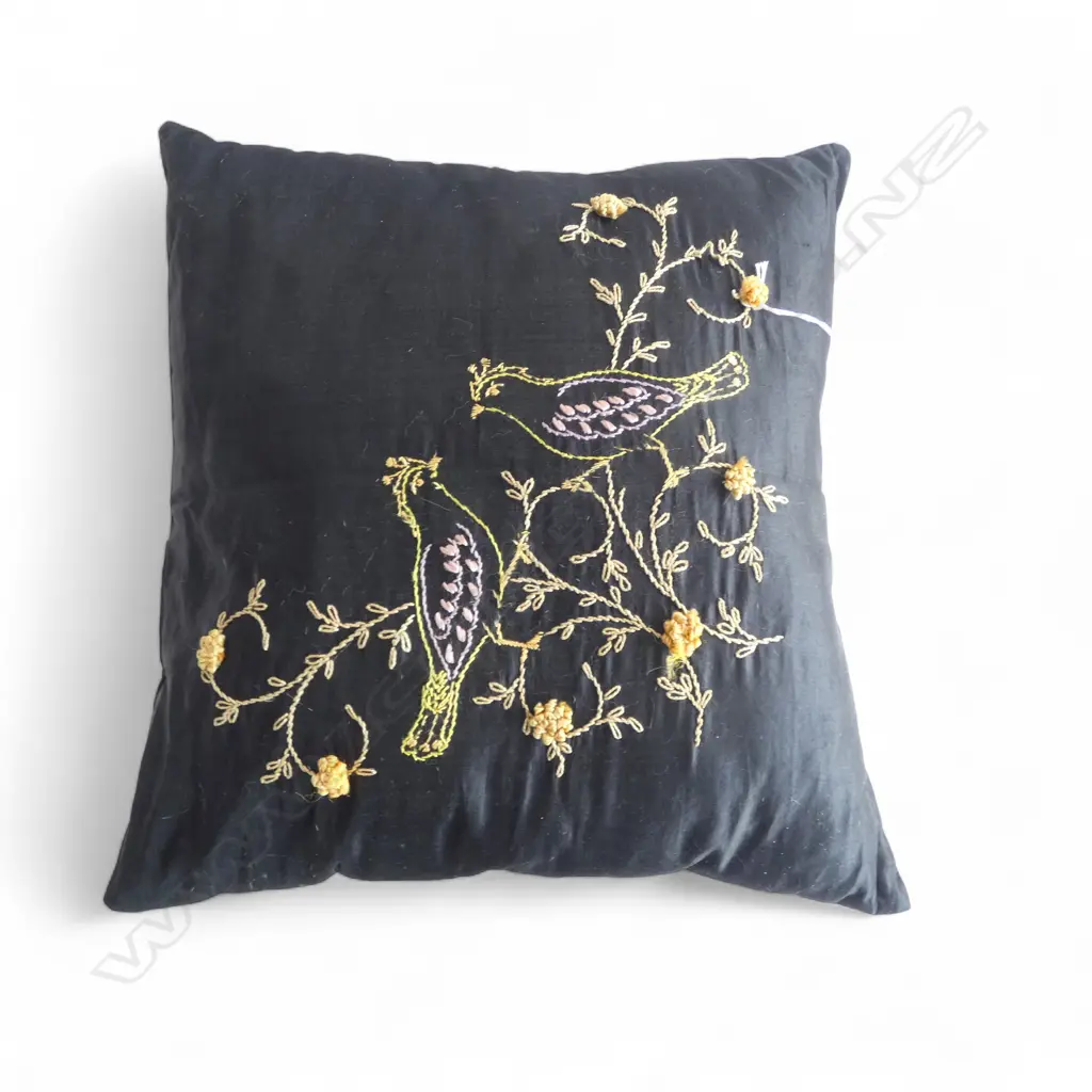 SILK EMBROIDERED CUSHION  Image 1++