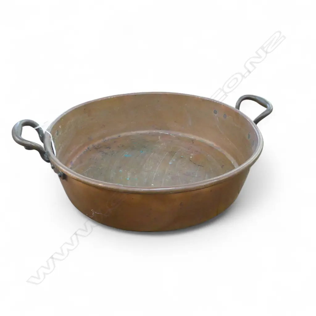 OLD COPPER JAM PAN 490mm dia Image 1++