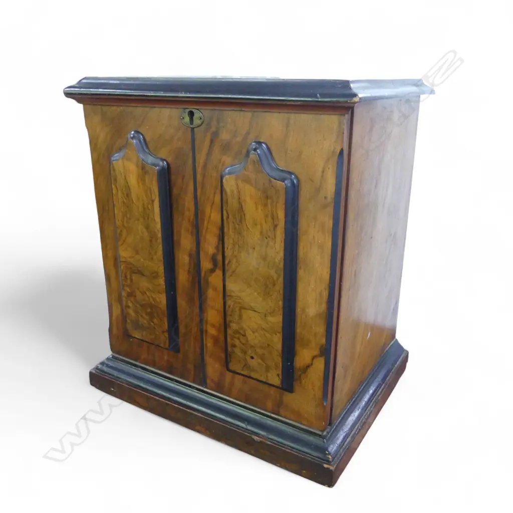 VICTORIAN WALNUT CORRESPONDENCE WRITING BOX LEATHER SLOPE H330 W290MM Image 1++