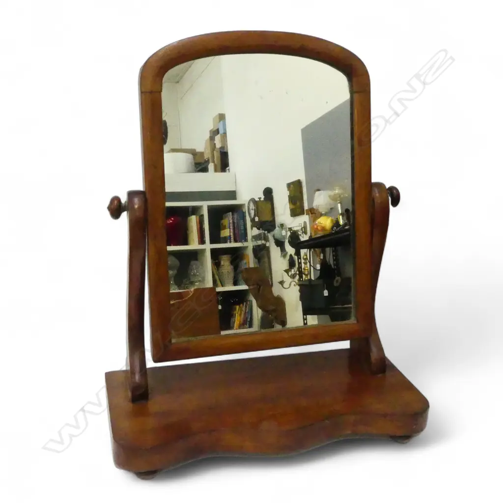 VICTORIAN MAHOGANY TABLE TOP MIRROR H.525mm Image 1++