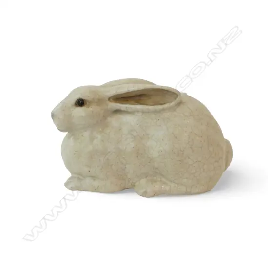 ORIENTAL CERAMIC HARE RABBIT L.230mm + WOODEN BOX