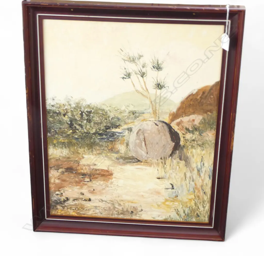 PAULINE SWEETMAN (AUS), MHWANDA LOOKOUT, OIL ON BOARD, 490x395mm Image 1++