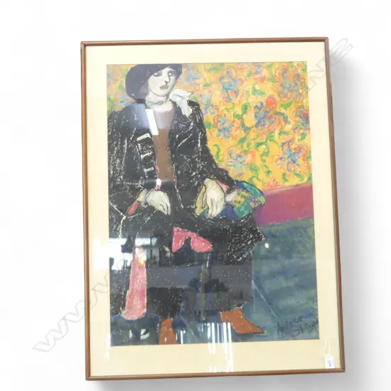ANDREA STEVEN, PORTRAIT OF A WOMAN, PASTEL ON PAPER, SIGNED & DATED '78 750x545mm
