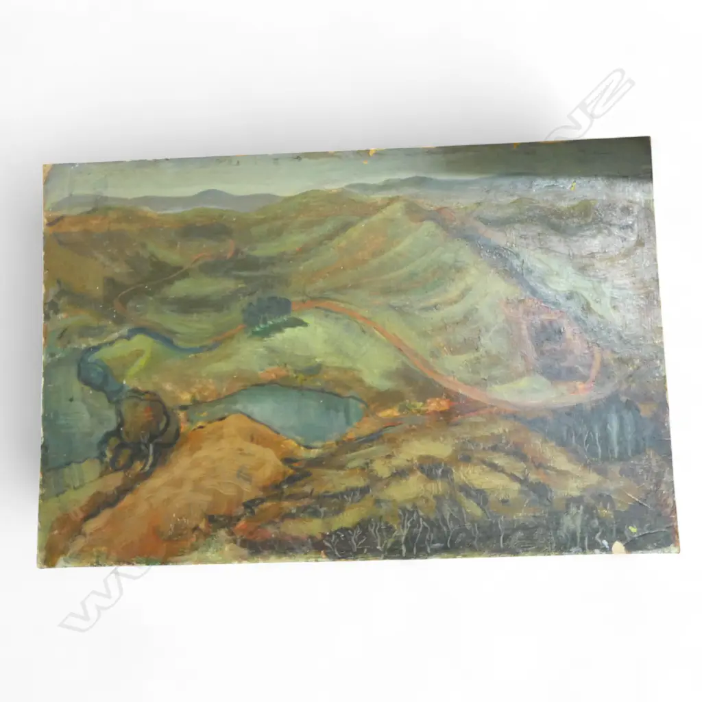 CHARLES ROSE (1921-2017) 'WAIHEKE LANDSCAPE' OIL ON BOARD 600x910mm Image 1++