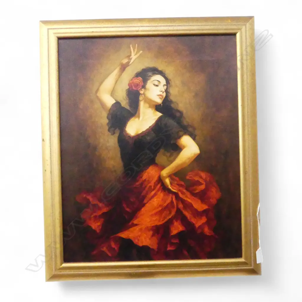 ART PRINT, FLAMENCO WOMAN 545x430mm Image 1++