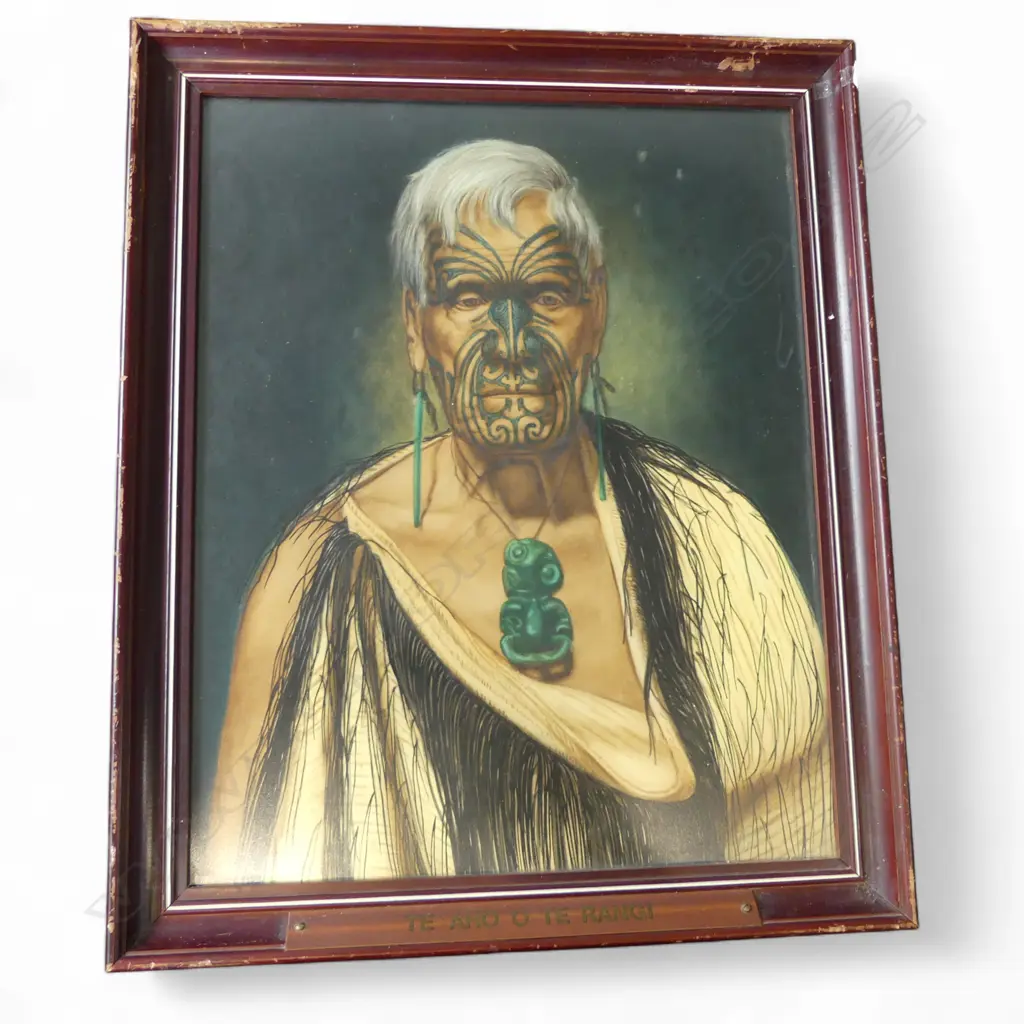 HAND FINISHED PORTRAIT PRINT AFTER GOLDIE 'TE AHO O TE RANGI' 495x390mm Image 1++