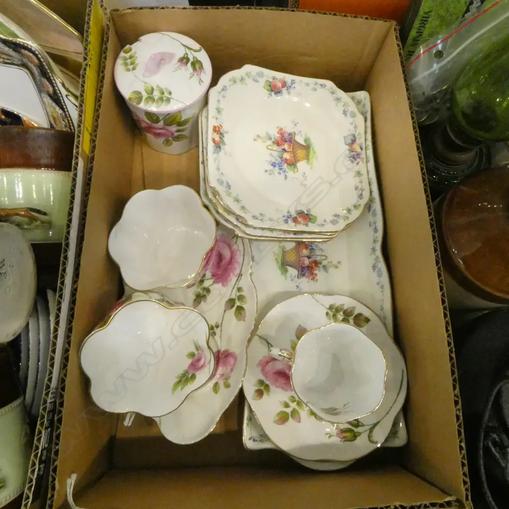 SHELLEY CHINA 5PC SANDWICH SET & 4PCS SHELLEY ROSE PAT CHINA Image 1++