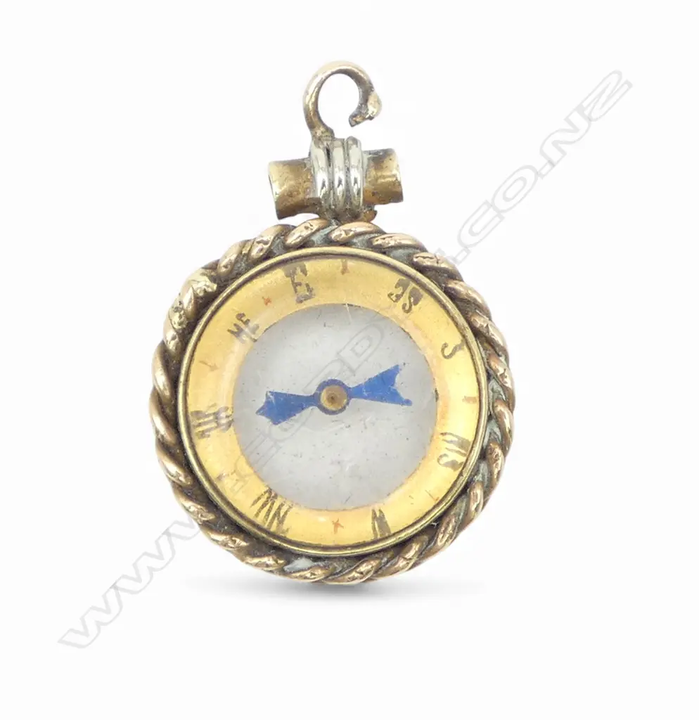 ANTIQUE COMPASS FOB  Image 1++