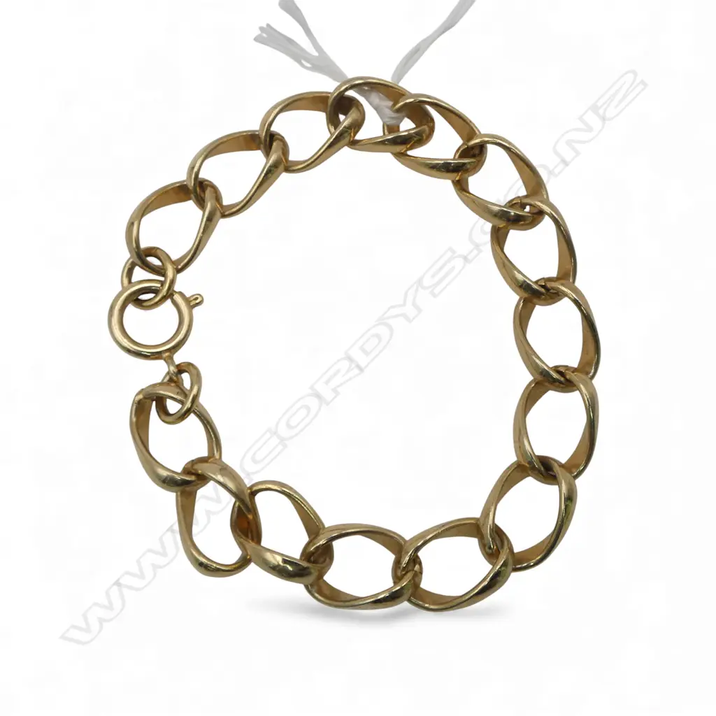 GOLD PLATED OVAL LINK BRACELET Image 1++