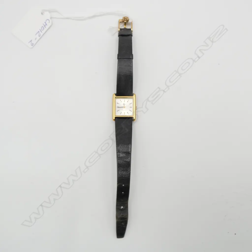 RETRO OMEGA LDS GOLD PLATED GENEVE DRESS WATCH manual wind original strap Going Image 1++