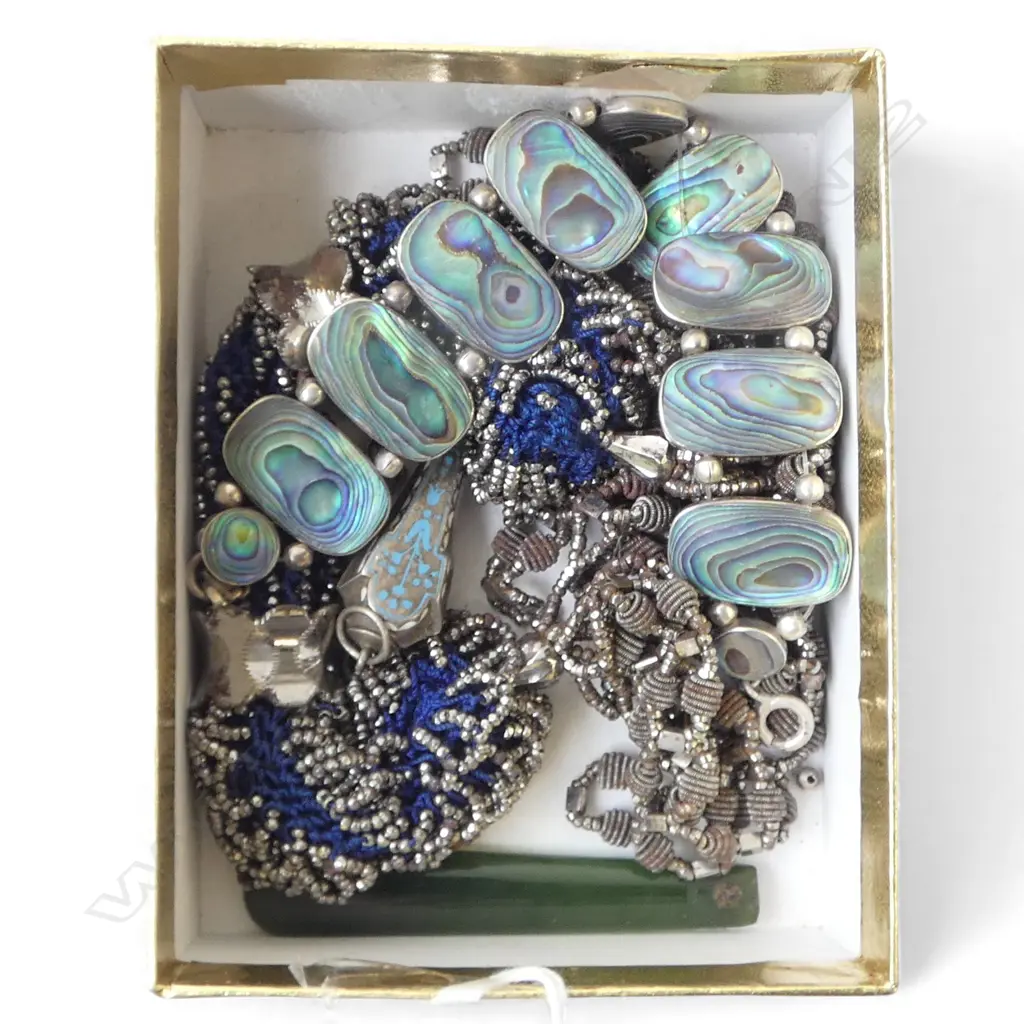 STG SILVER & PAUA BRACELET, POUNAMU PENDANT, PHAROAH PENDANT & OTHER all faults Image 1++