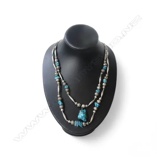 SILVER & TURQUOISE NECKLACE