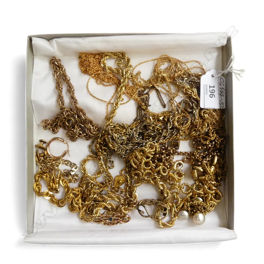 BOX GOLD PLATE NECKLACES Image 1++