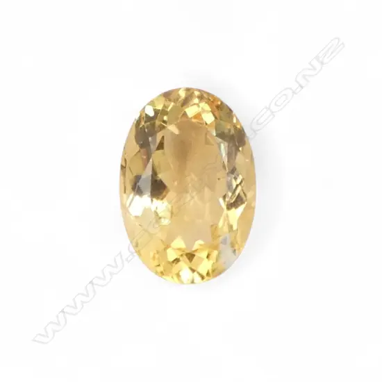 4ct OVAL CUT CITRINE STONE, AIG REPORT