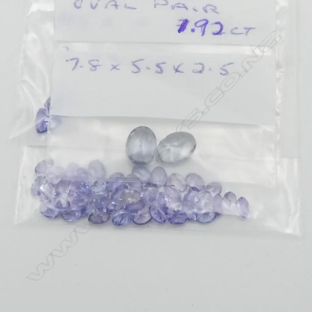 ASST. UNSET TANZANITES; PR OVALCUT, PR TRILLION CUT & MULTIPLE SML OVAL CUT Image 1++