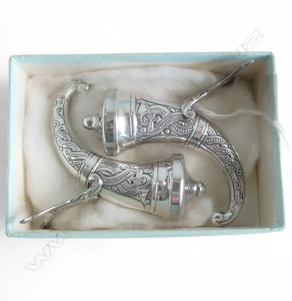 NORWEGIAN STERLING SILVER CORNUCOPIA FORM S/P H.55mm 34.03gms Image 1++