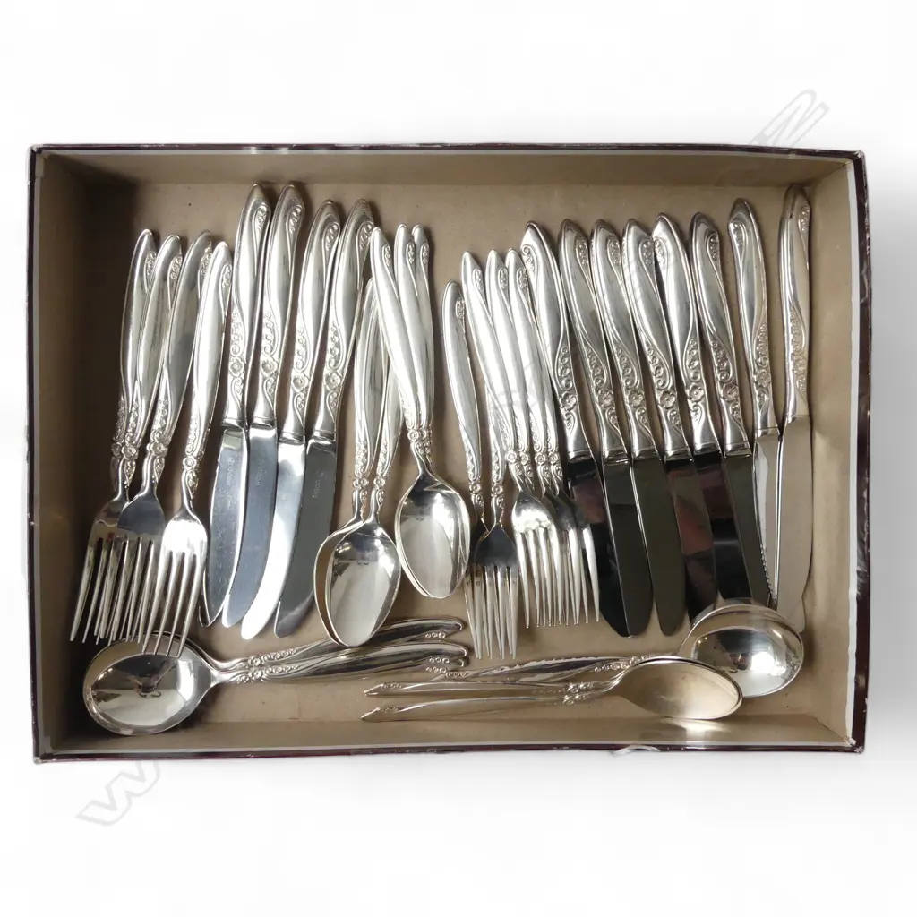 42PC RODD BALLERINA CUTLERY SET COMPLETE 6 PLACE SETTING & 2 SERVING SPNS SILVER PLATED  Image 1++