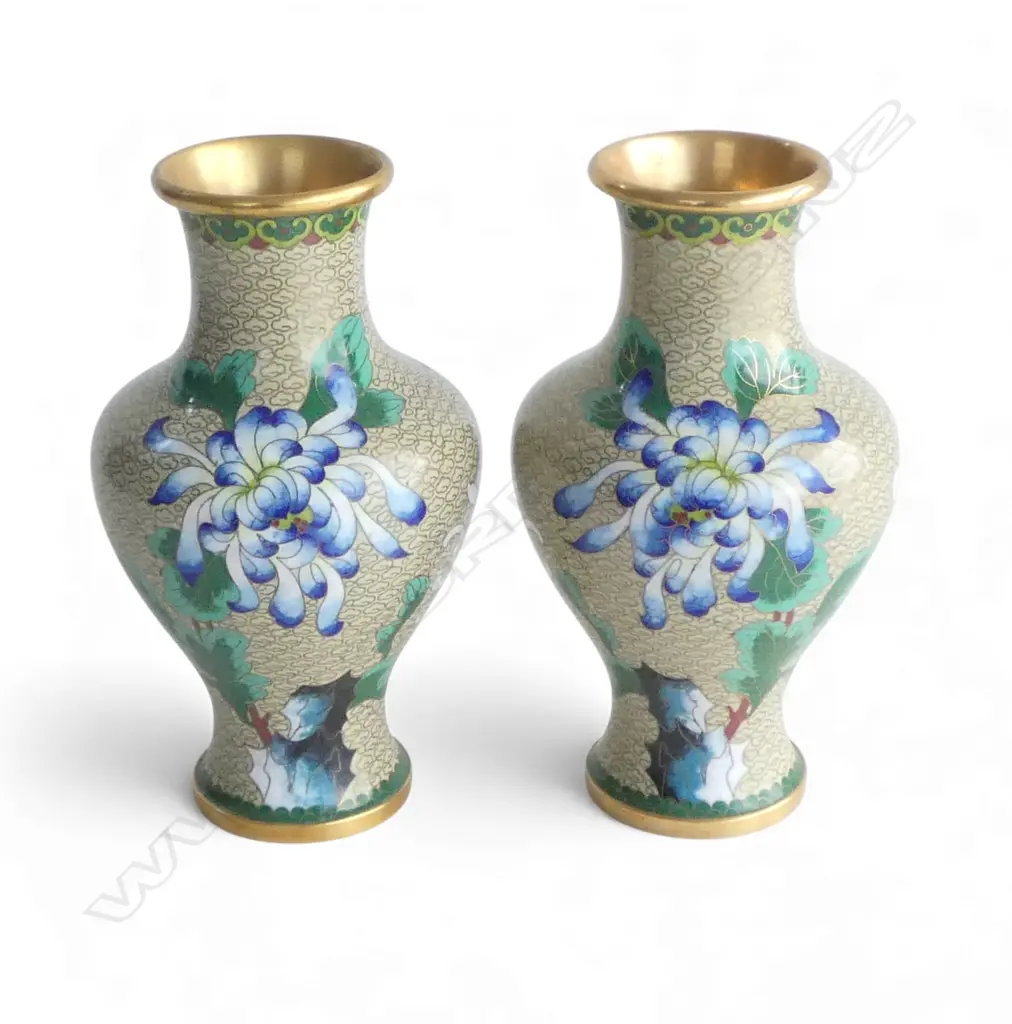 PR CLOISONNE VASES H.225mm Image 1++