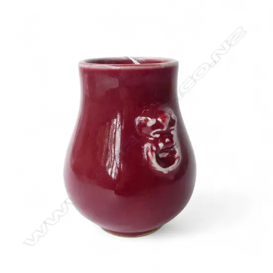 CHINESE RED GLAZED VASE H.150mm