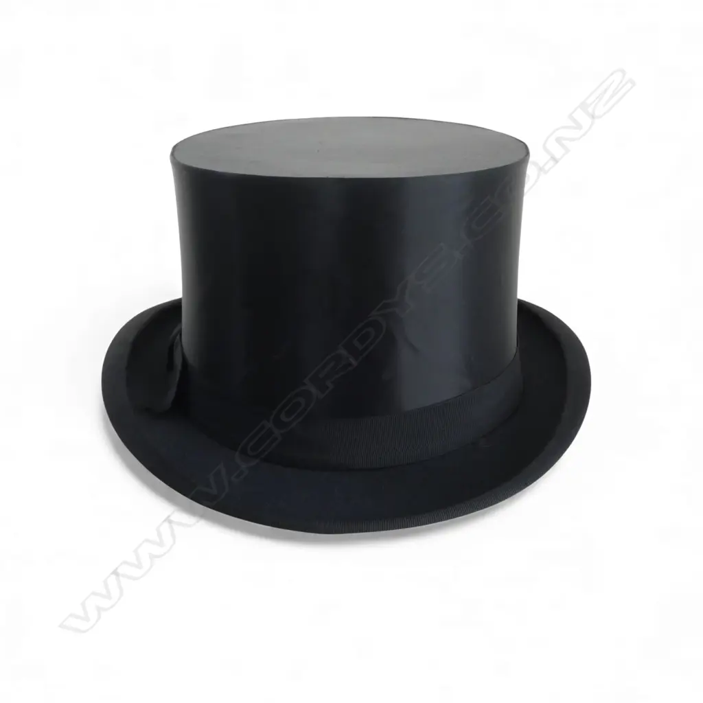 'ESKO' CHAPEAU-CLAQUE SILK TOP HAT size 59-60 Image 1++