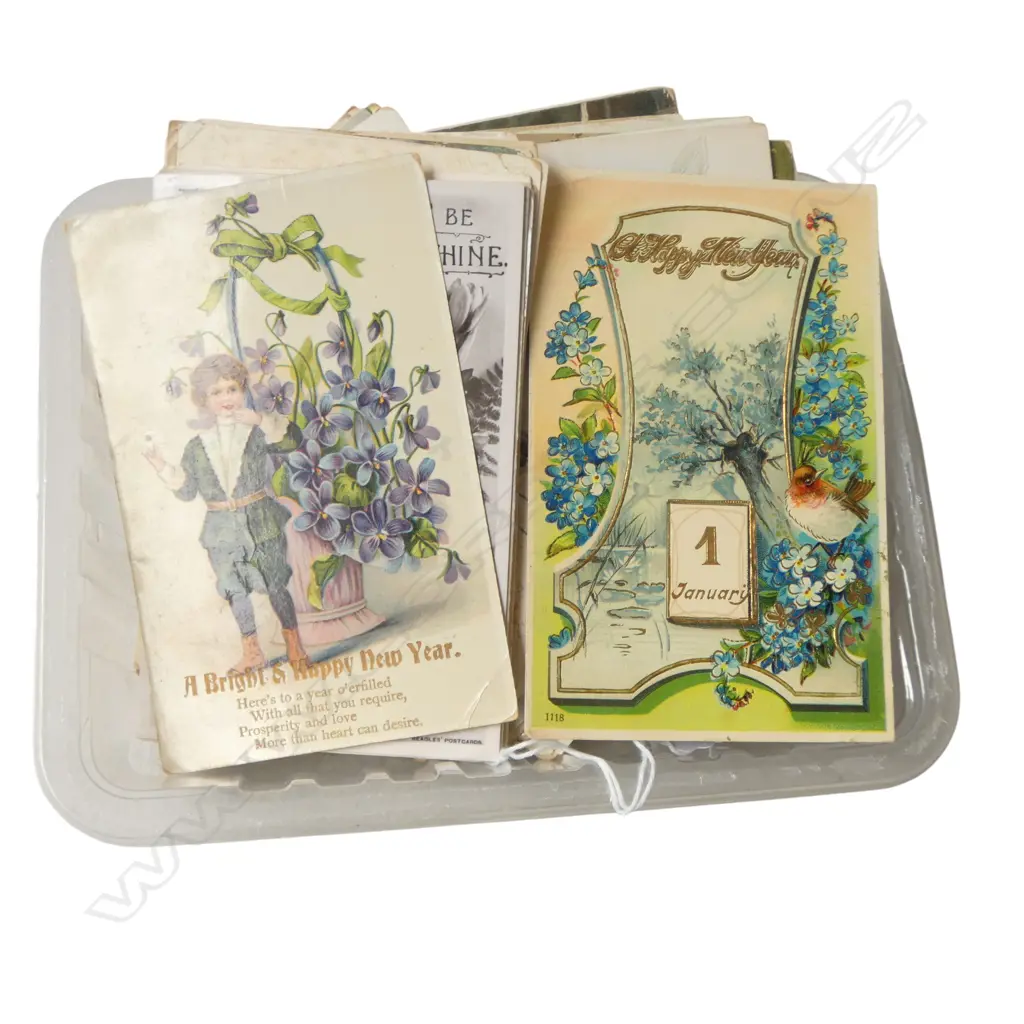 60 ANTIQUE POSTCARDS – ALL CHRISTMAS & NEW YEARS GREETINGS  Image 1++