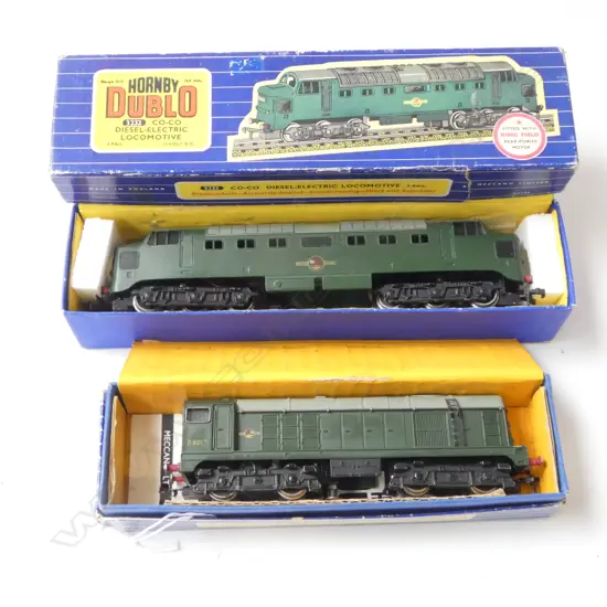 3 HORNBY DUBLO DIESEL-ELECTRIC LOCOMOTIVES; BOXED: 3232 CO-CO & L30 1000 BO-BO