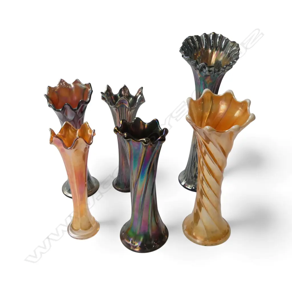 6 LUSTRE GLASS VASES H.290mm Image 1++