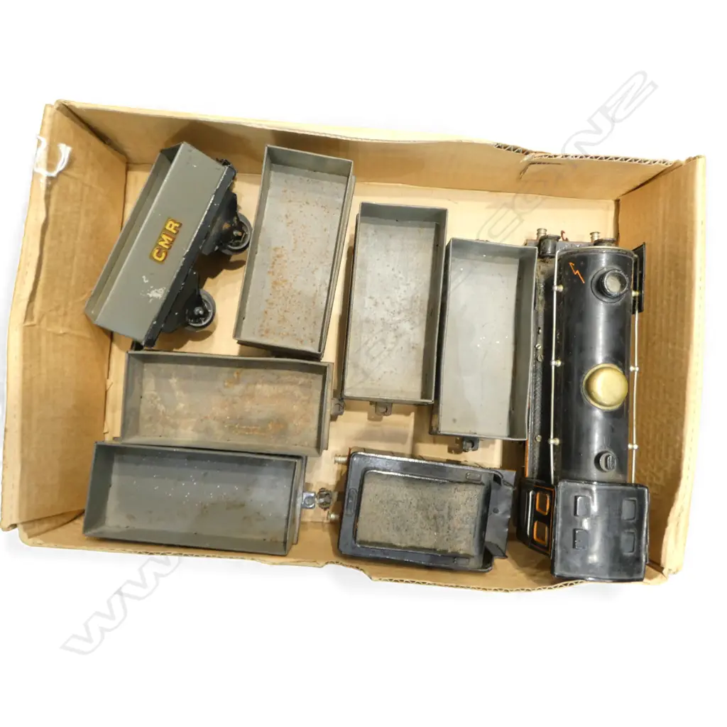 MARKLIN O GAUGE ELECTRIC ENGINE TENDER & 6 CRANKO ROLLING STOCK Image 1++