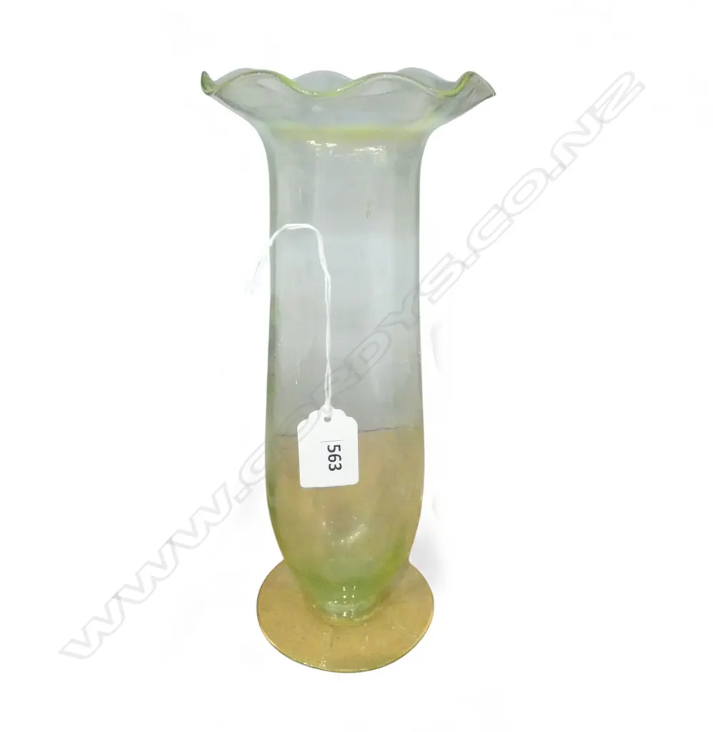 URANIUM GLASS VASE H.260mm Image 1++
