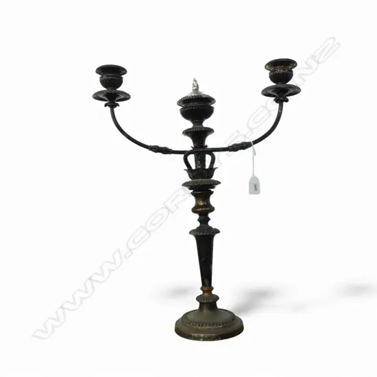 OLD SHEFFIELD PLATE CANDELABRA H.530mm Provenance: Ex. the collection of a titled Auckland Lady.