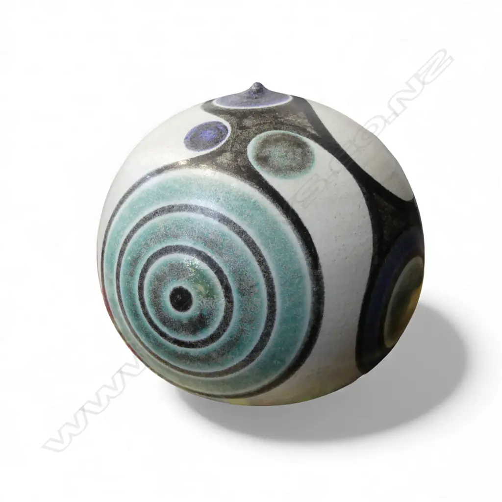 ANNEKE BORREN N.Z. STUDIO POTTERY ORB VASE H.170 Dia.180mm Image 1++