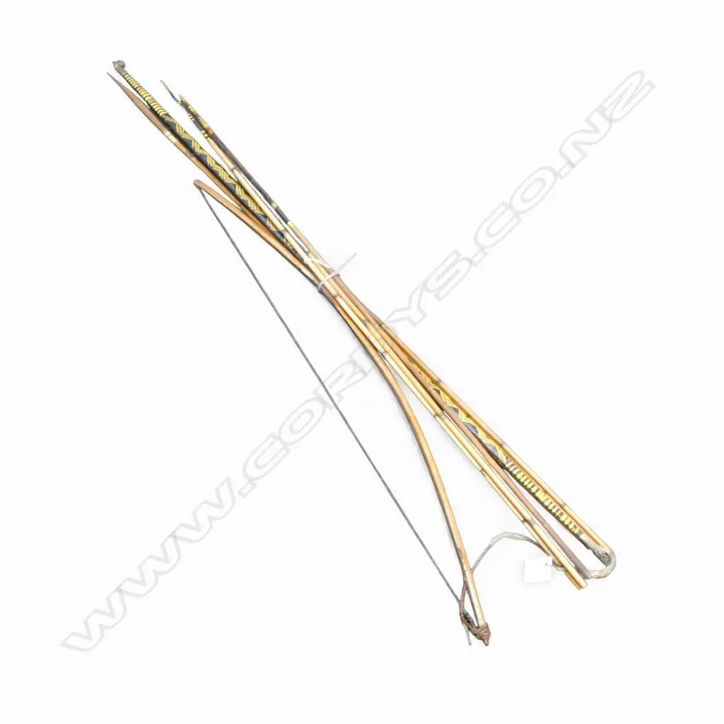 2 PNG HUNTING BOWS L1450 & 6 ARROWS Image 1++