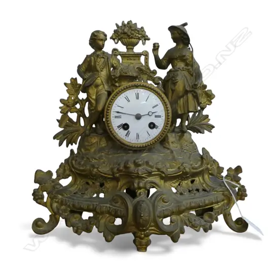 FRENCH ORMOLU MANTLE CLOCK, H.340mm