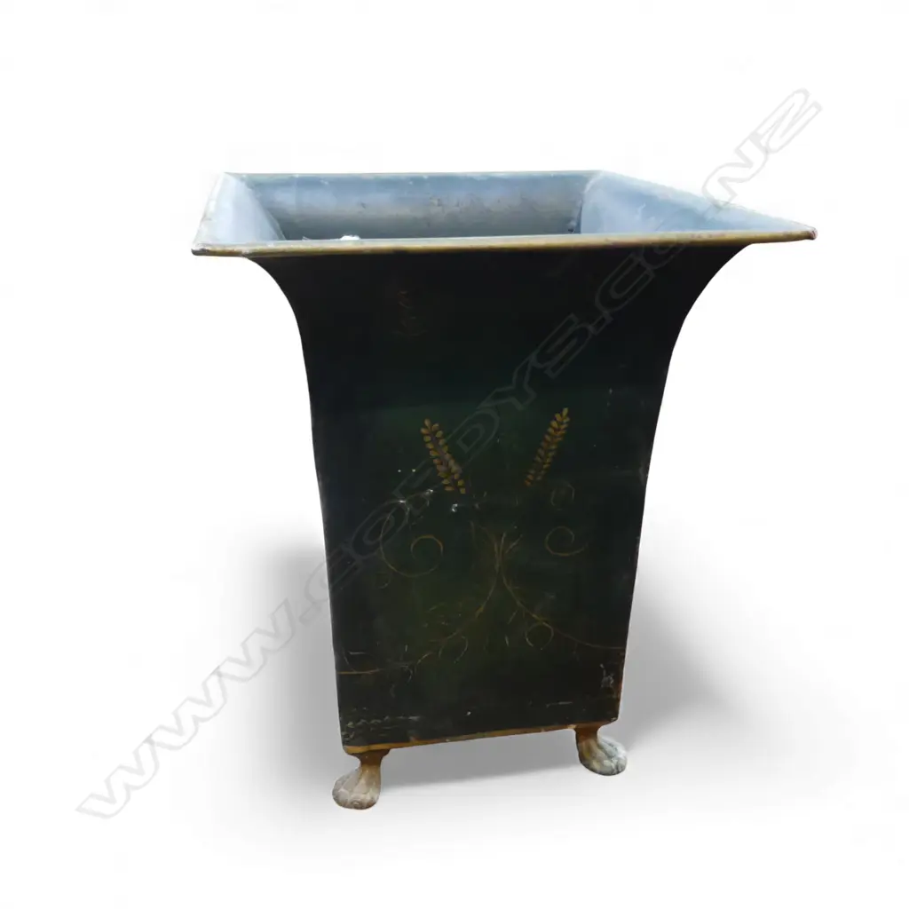CHINOISERIE TOLE WASTE PAPER BIN H.325mm Image 1++