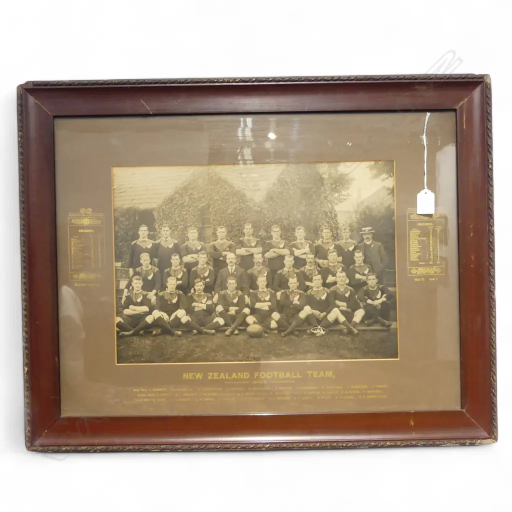 FRAMED PHOTO 'NEW ZEALAND FOOTBALL TEAM 1905-6' 295x420mm ALL BLACKS Image 1++