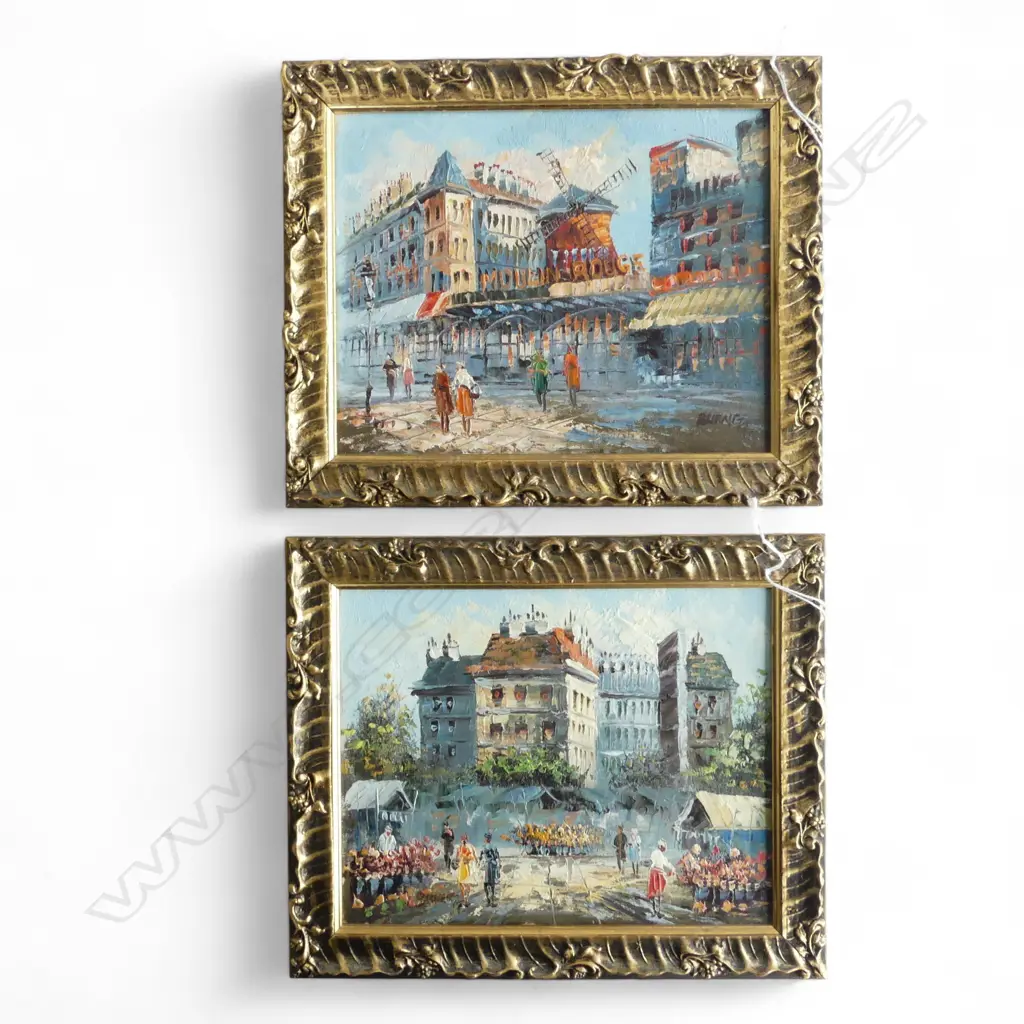 PR GILT FRAMED FRENCH OILS SIGNED BURNETT H200 L250MM Image 1++