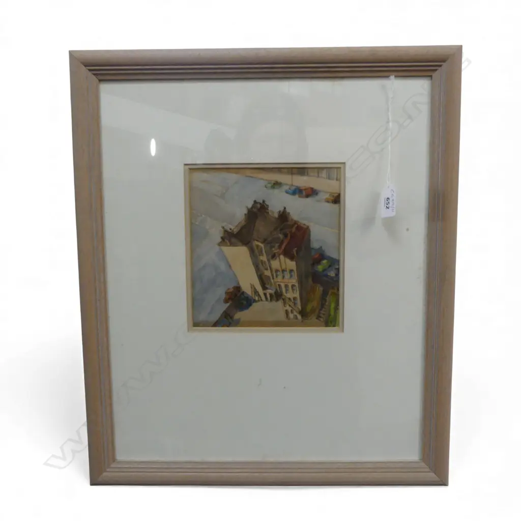 PEGGY SPICER 'CARPENTER ARMS, GREYS AVE, AERIAL PERSPECTIVE' WC 175x165mm SIGNED  Image 1++